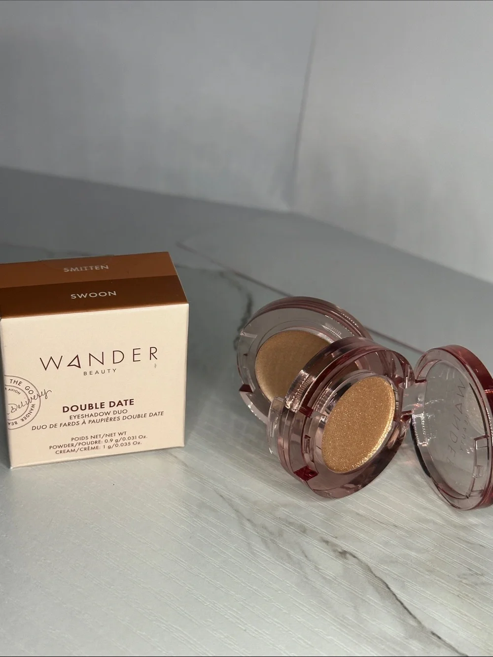 Wander Beauty Double Date Eyeshadow Duo in Gold & Brown